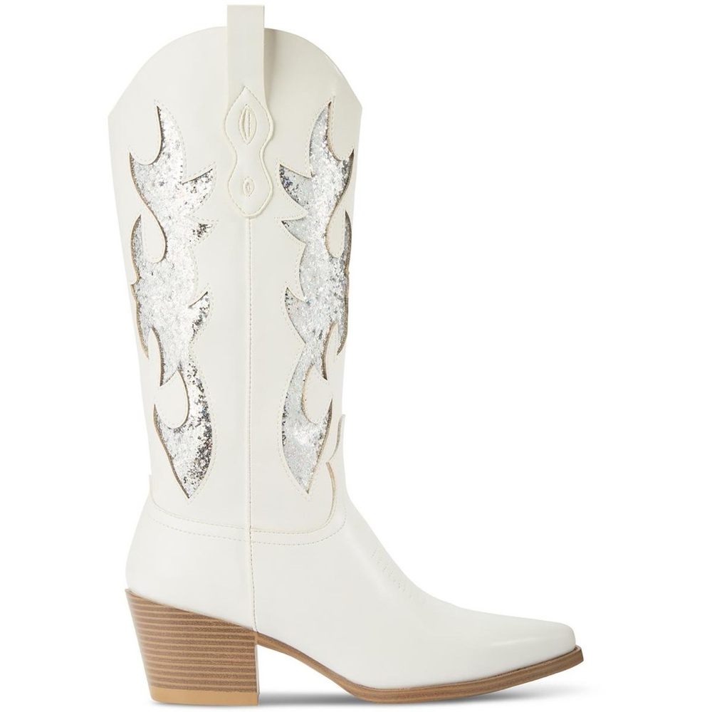 NEW! Wild Pair Lucah Faux Leather Tall Cowboy Boots - Picture 2 of 3